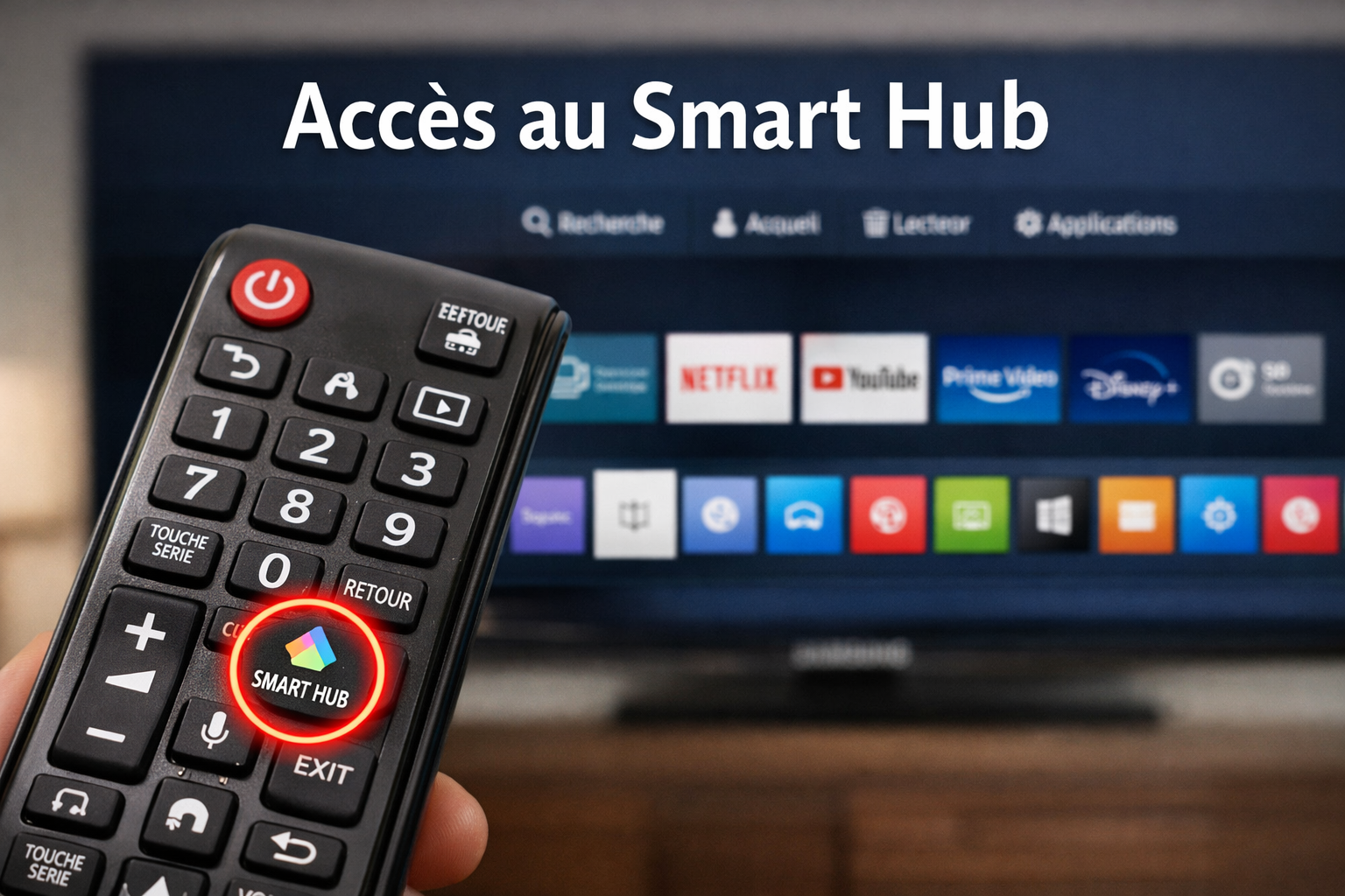Configuration Smart Hub sur télécommande Samsung